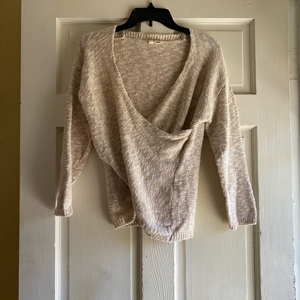 Moth wrap knitted sweater SZ S